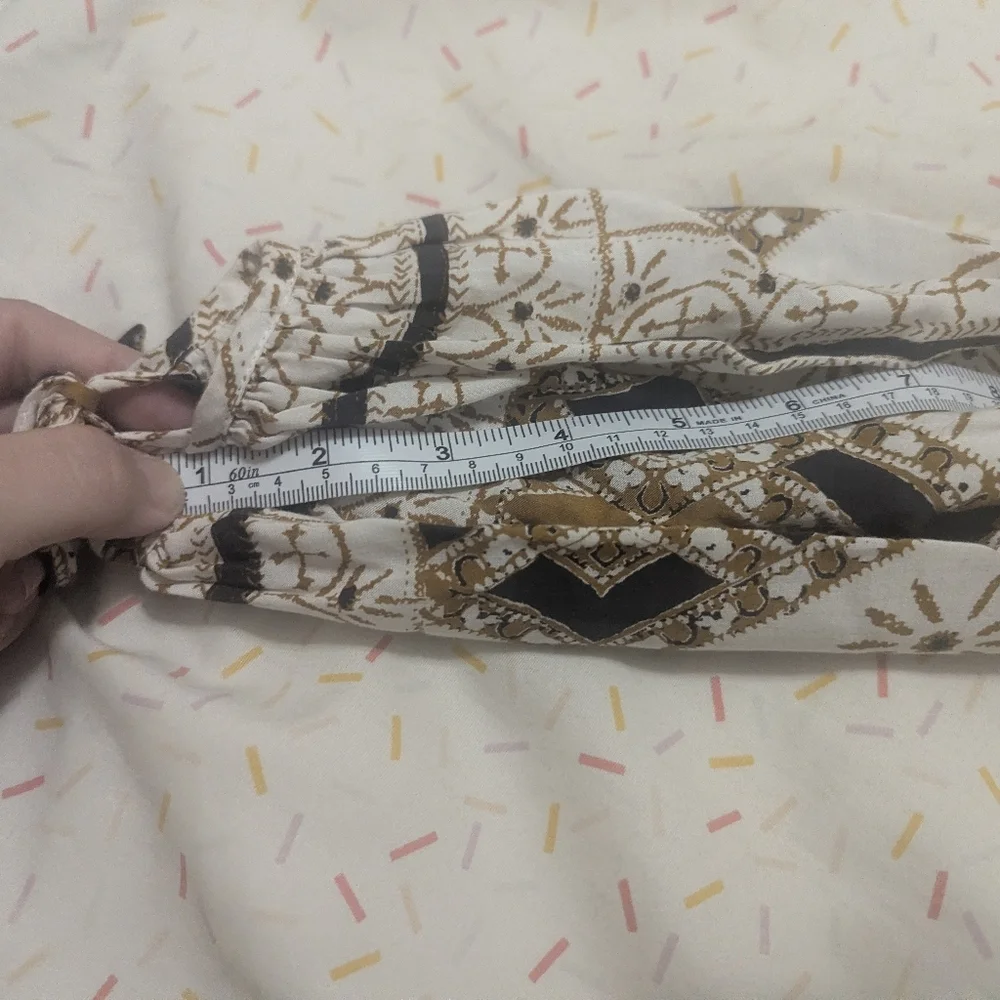 Free People Geometric Print Tunic - White and Gold - Picture 5 of 10